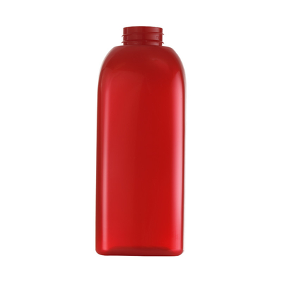 500ml recyclable grande capacité autour de bouteille en plastique rouge épaulée de pompe de gel de douche d'animal familier