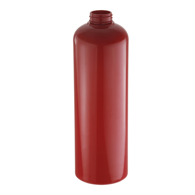 Recyclable vide 900 ml grande capacité rond épaule en plastique rouge bouteille de pompe de Gel douche pour animaux de compagnie